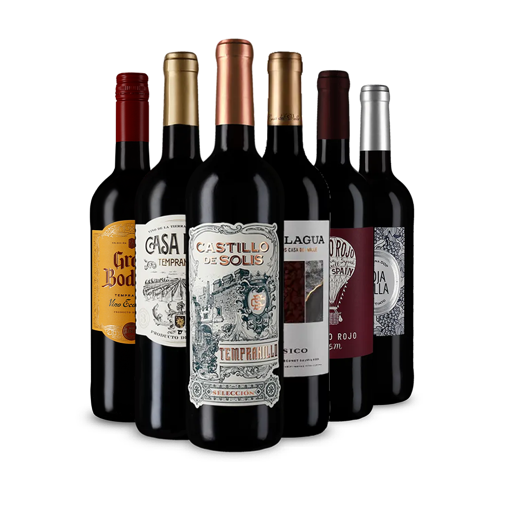 Assortiment découverte de vins rougs au tempérament espagnol