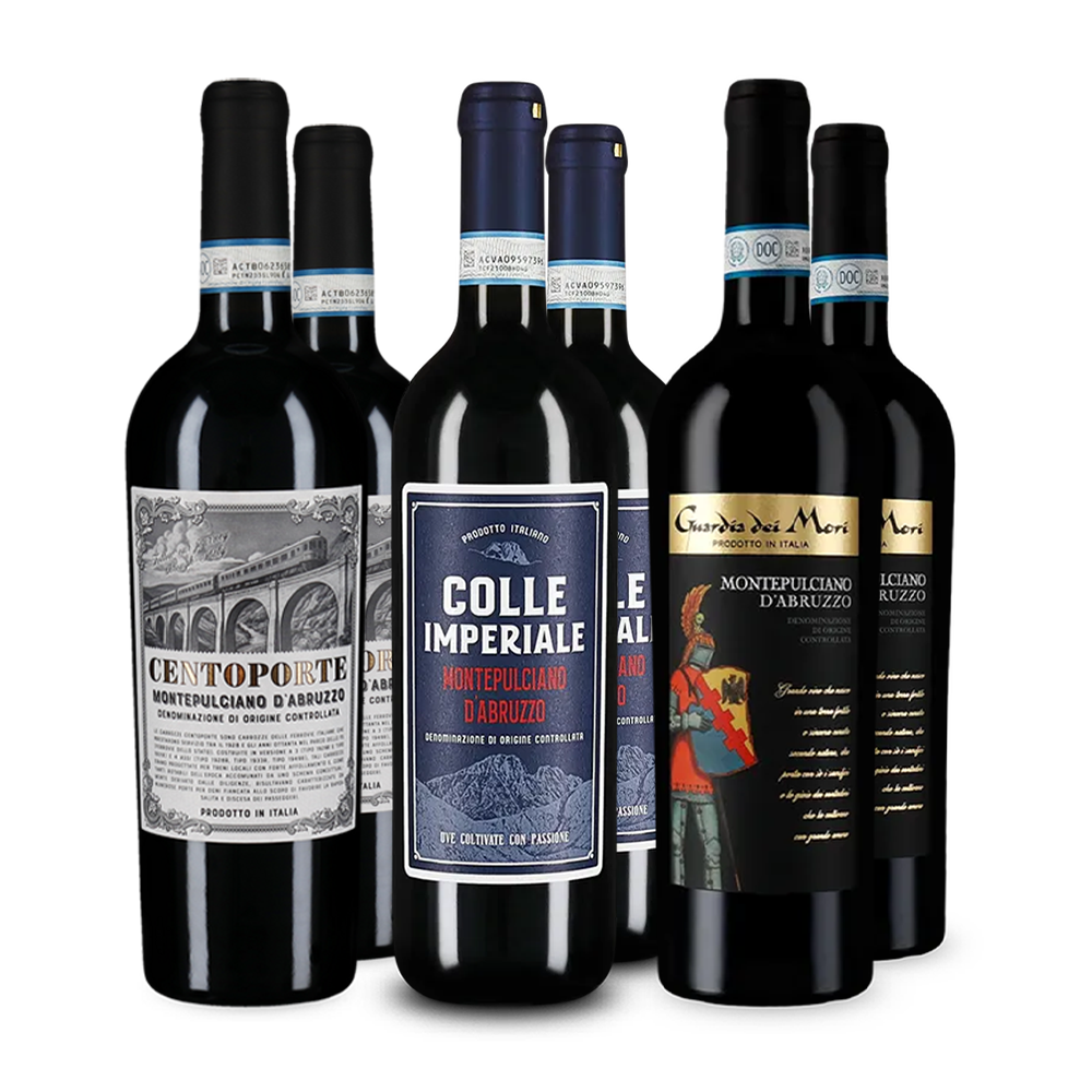 Montepulciano d’Abruzzo dans un assortiment découverte
