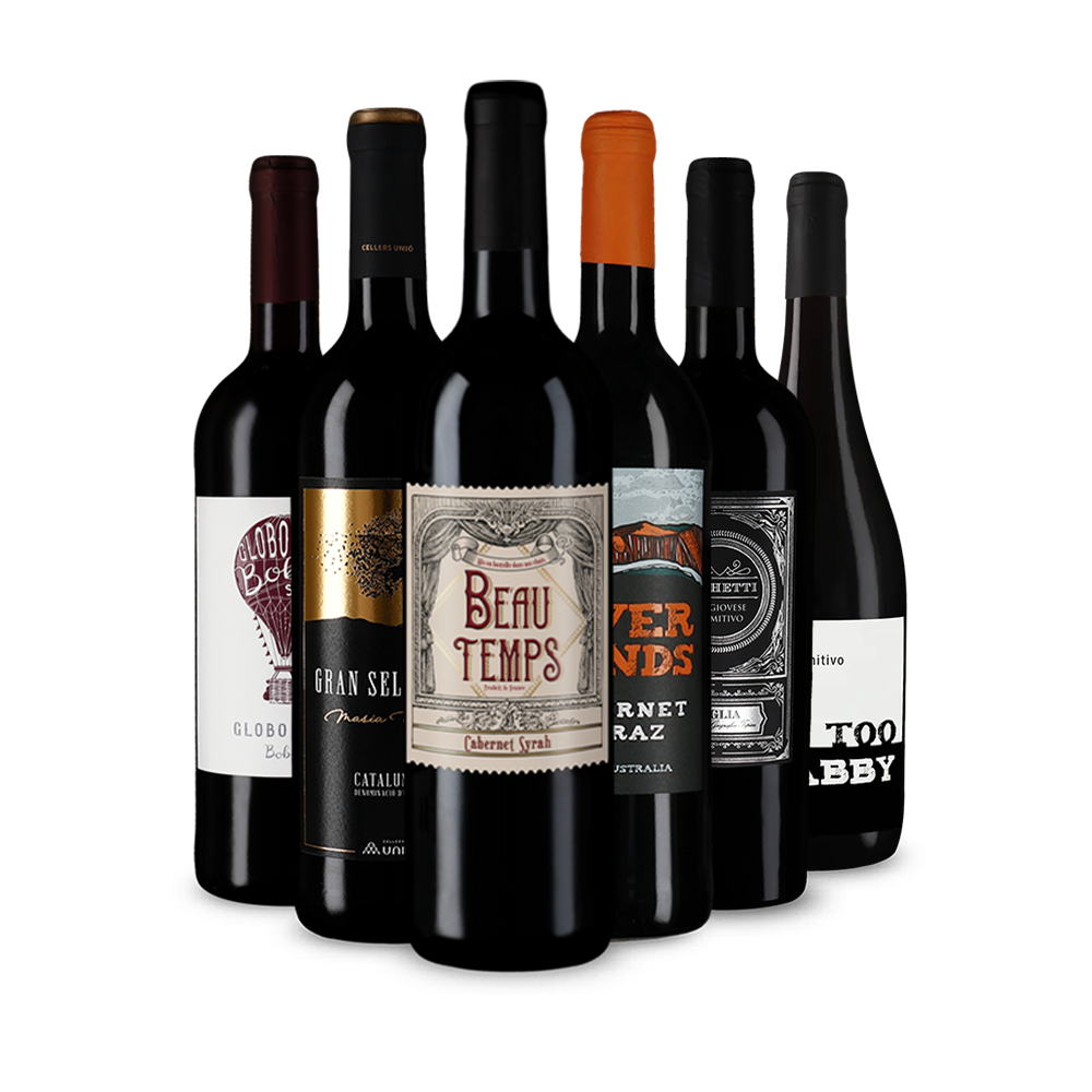 Vin rouge international : l'assortiment en or