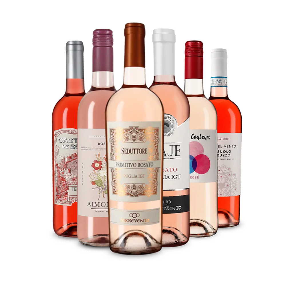 Divers rosés européens dans un assortiment découverte – Gold