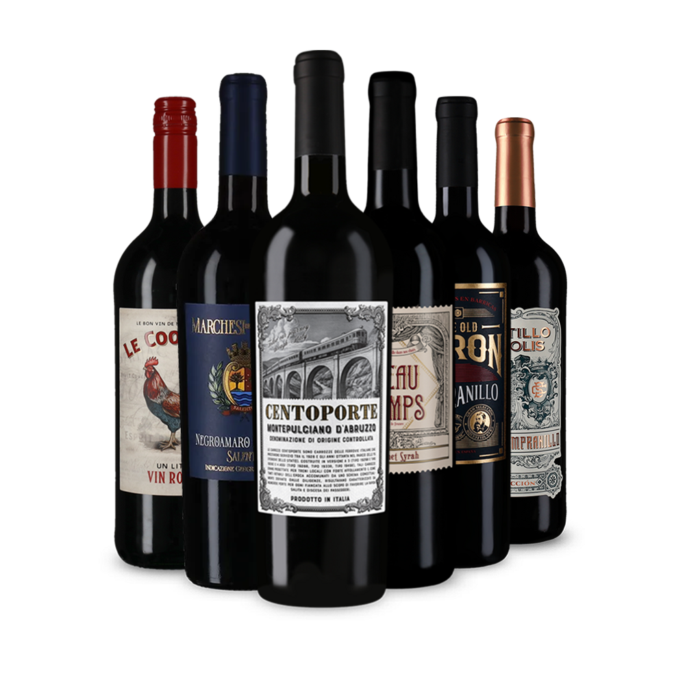 Nos vins rouges de l’année en assortiment découverte de 6 bouteilles
