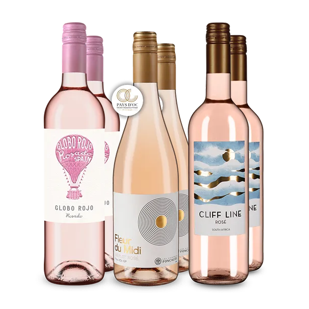 Nos rosés de l’année 2025 en assortiment 3x2