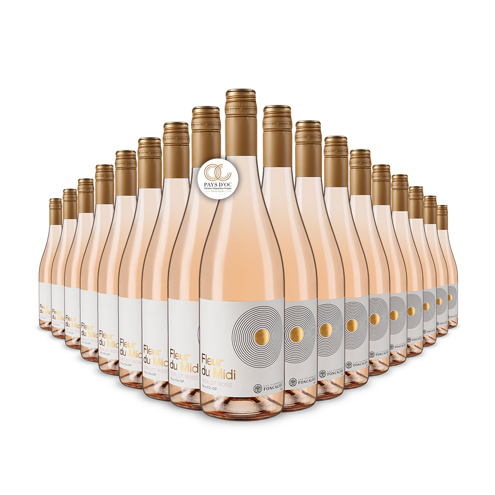 18 bouteilles Fleur du Midi Merlot Rosé 2024