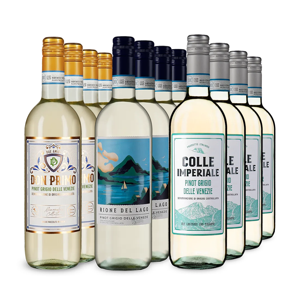 Pinot Grigio XXL : vins phares médaillés d’or en assortiment 3x4 – Gold