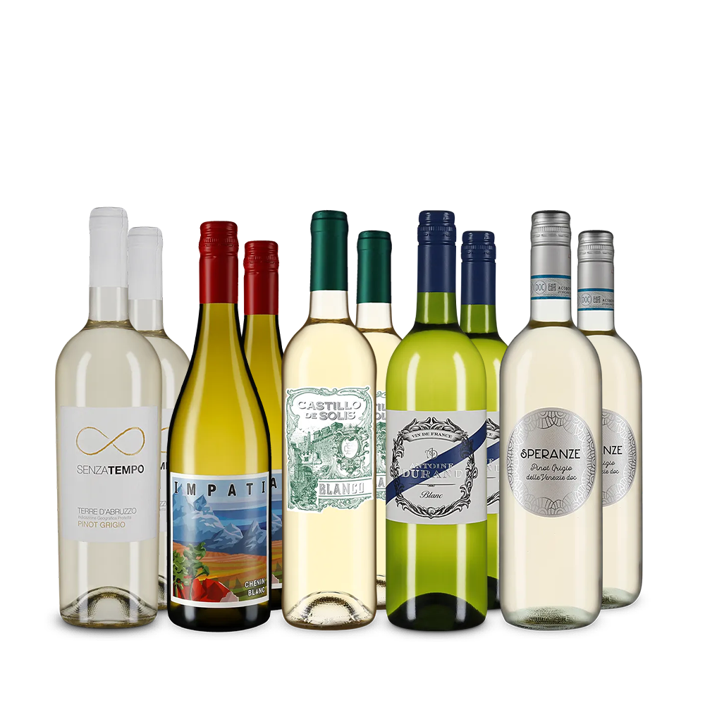 Vins blancs phares de l’été en assortiment 5x2 – Gold
