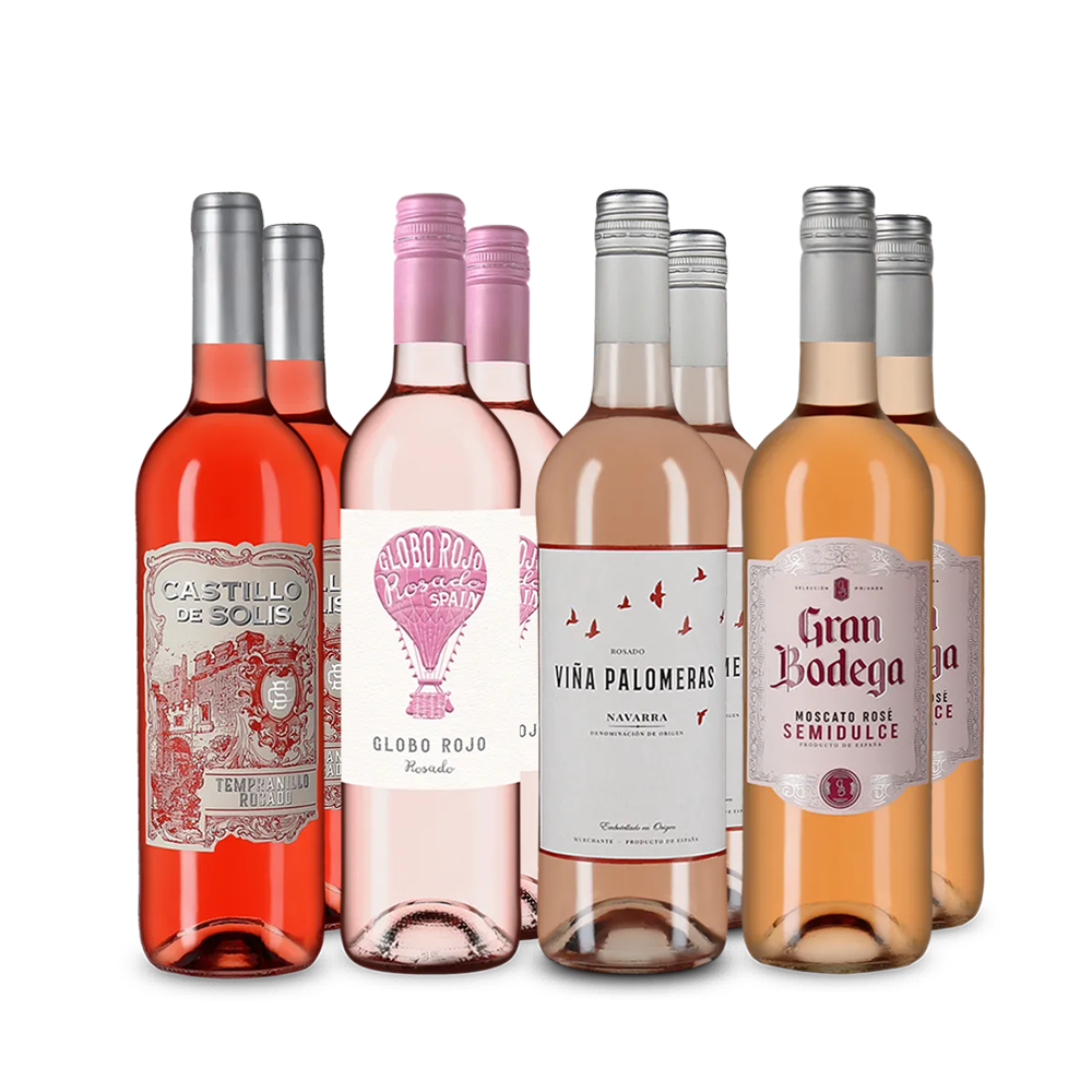Des rosés espagnols emblématiques en assortiment 4x2 – Gold