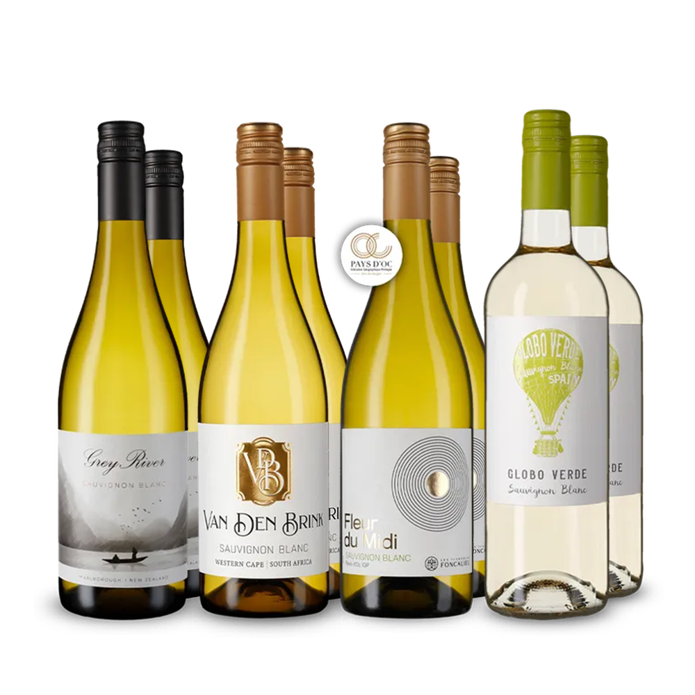 Assortiment 4x2 de sauvignons blancs internationaux emblématiques – Gold
