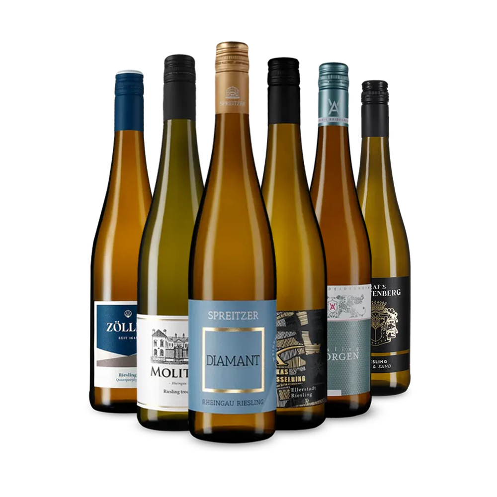 Rieslings phares exclusifs dans un assortiment de 6 – Gold