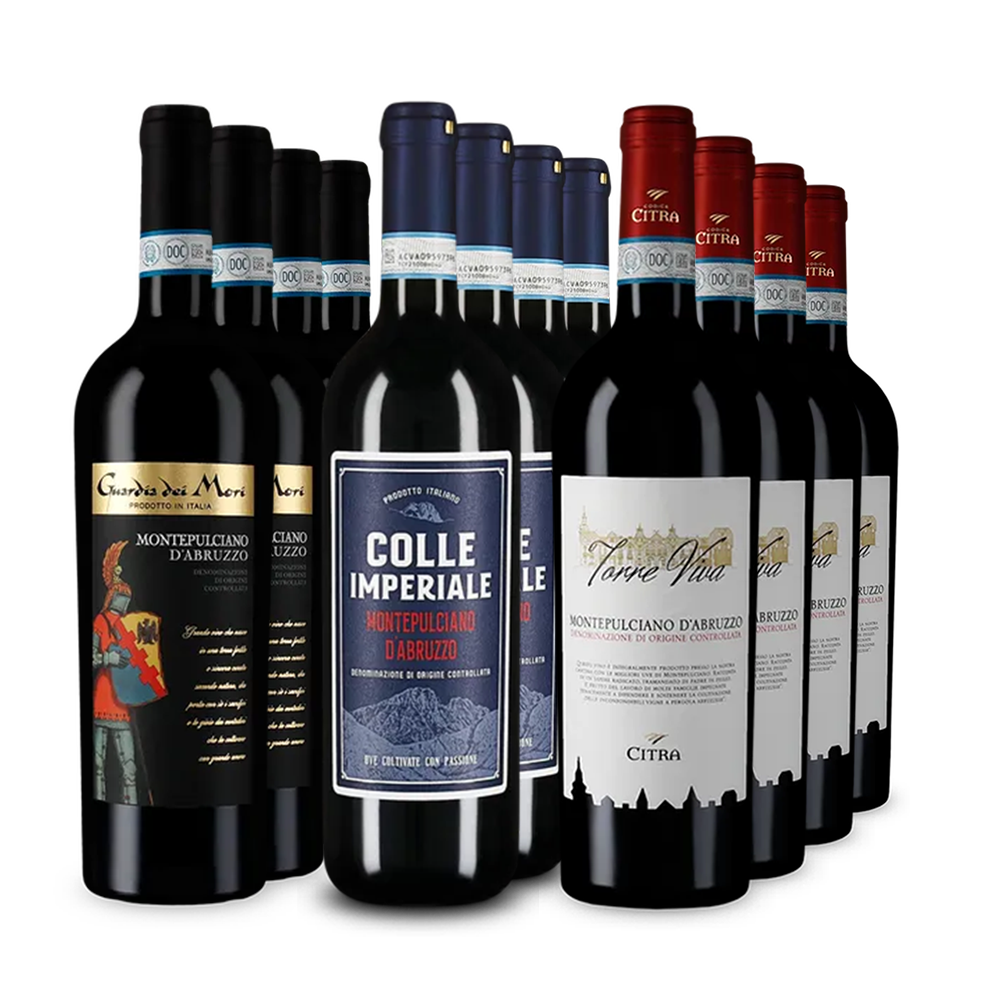 Montepulciano d'Abruzzo XXL : les vins emblématiques en assortiment 3x4 – Gold