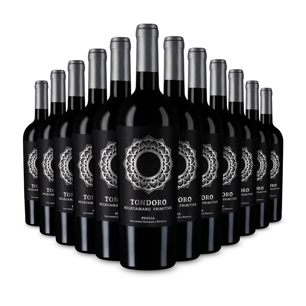 12 bouteilles Tondoro Negroamaro Primitivo 2023 – Gold