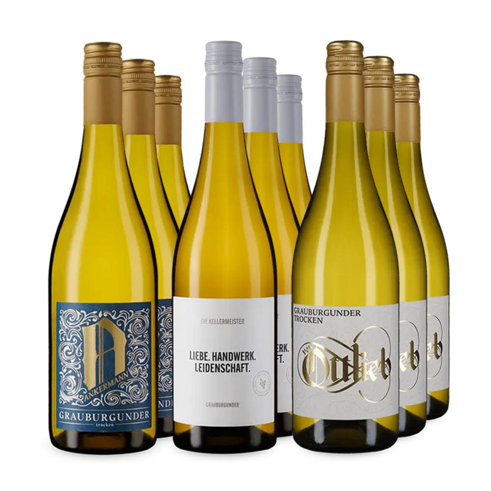 Pinots gris emblématiques en assortiment 3x3 – Gold