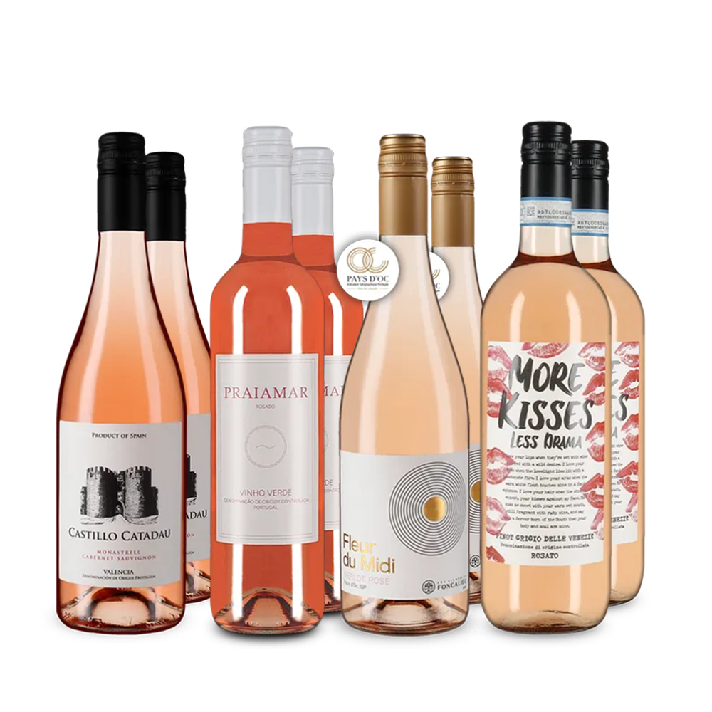 Des rosés du sud de l’Europe en assortiment 4x2 – Gold