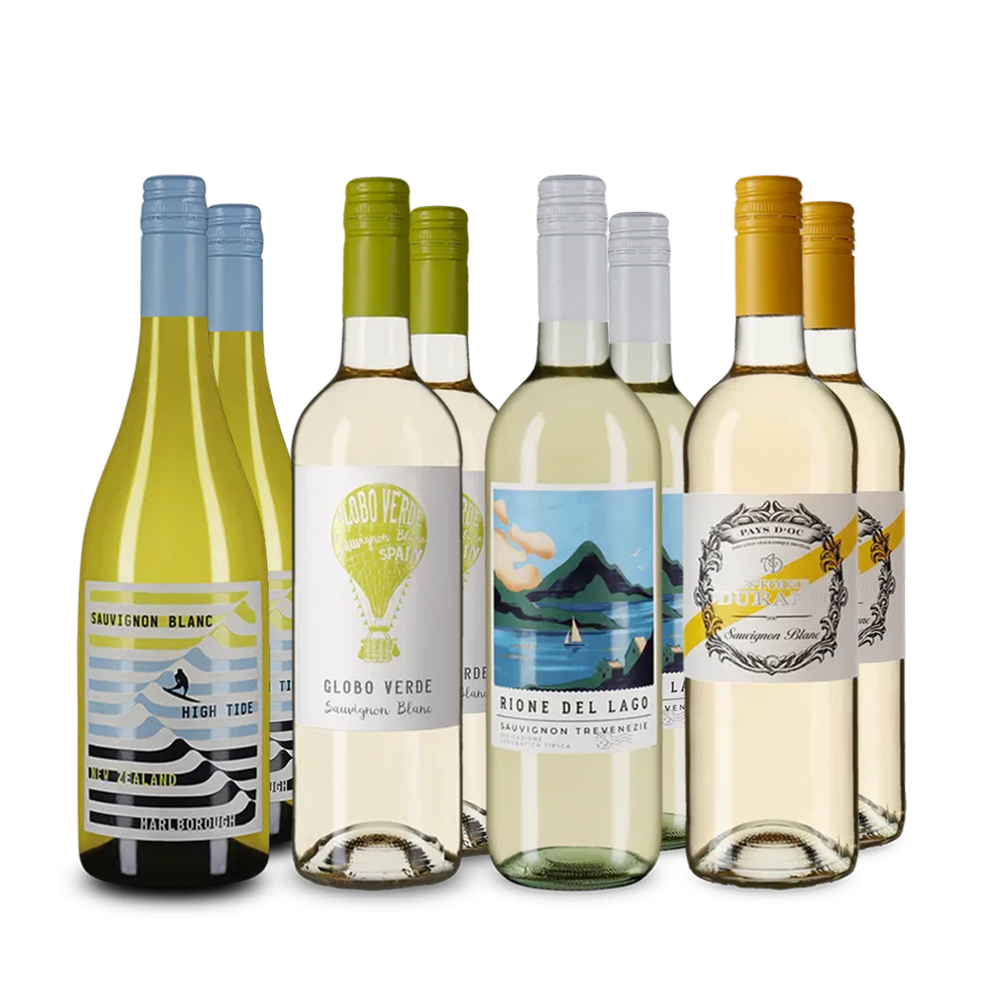 Assortiment 4x2 de sauvignons blancs internationaux emblématiques – Gold