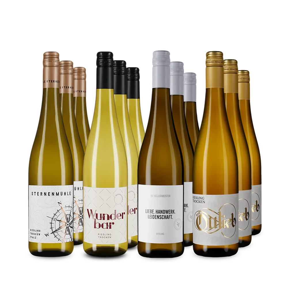 Rieslings phares du Palatinat dans un assortiment 4x3 – Gold