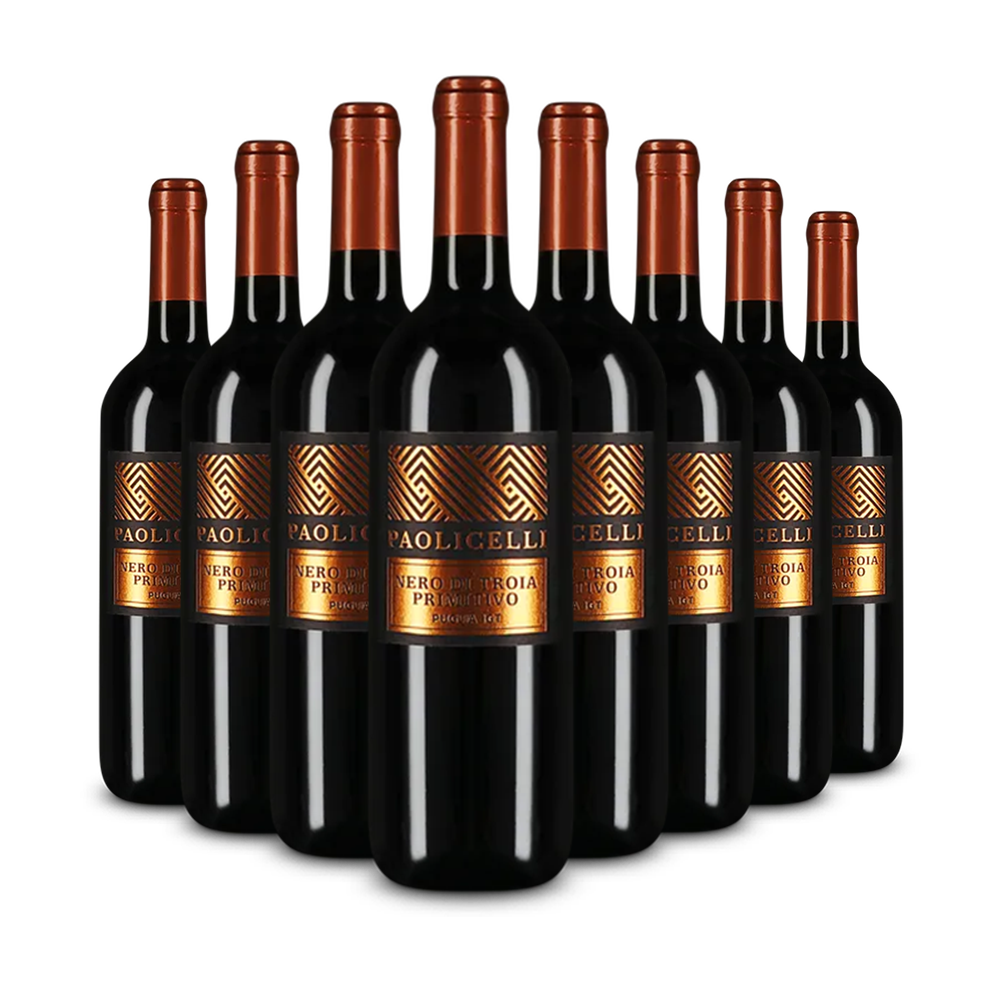 8 bouteilles de Paolicelli Nero di Troia Primitivo 2024 – Gold
