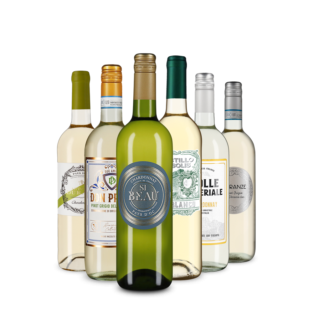 Vins blancs en un tour d'Europe