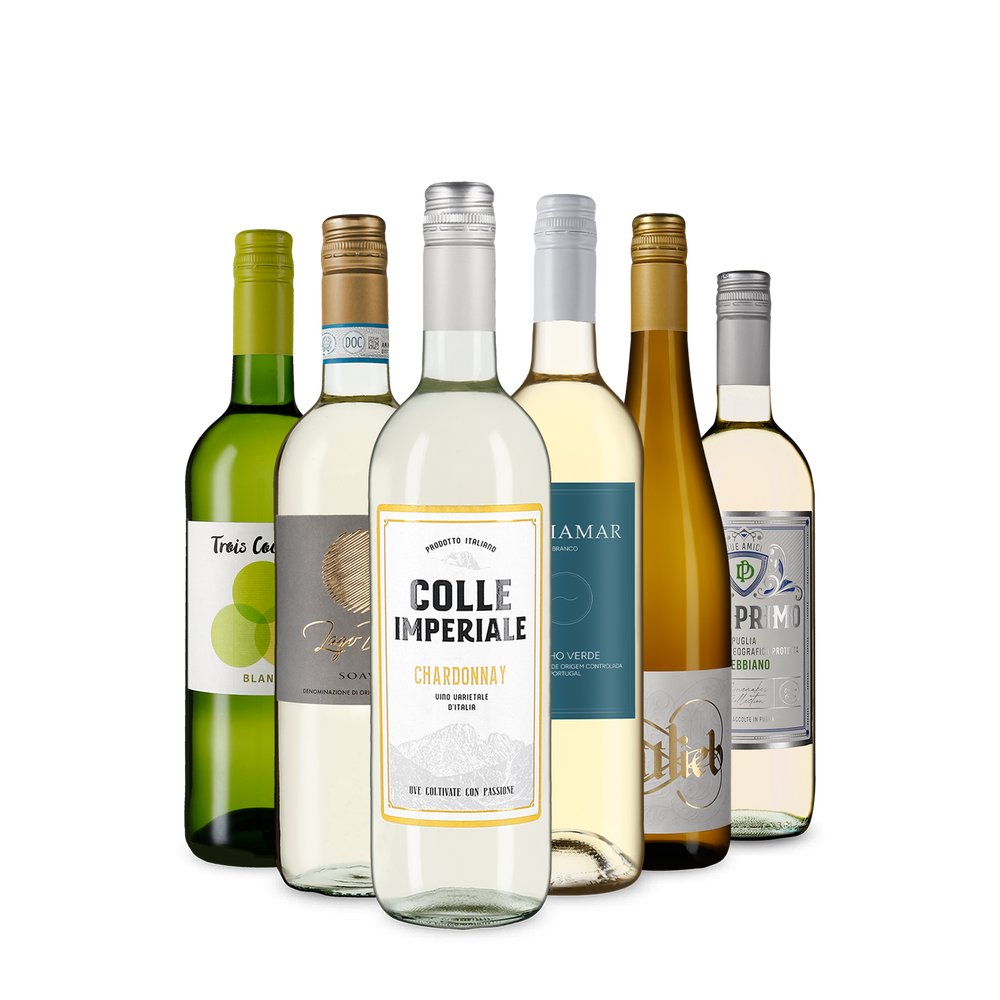 Vins blancs en un tour d'Europe