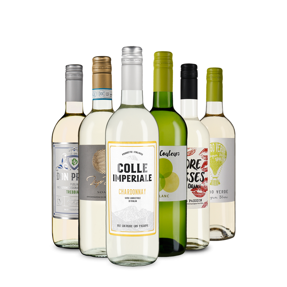 Vins blancs en un tour d'Europe