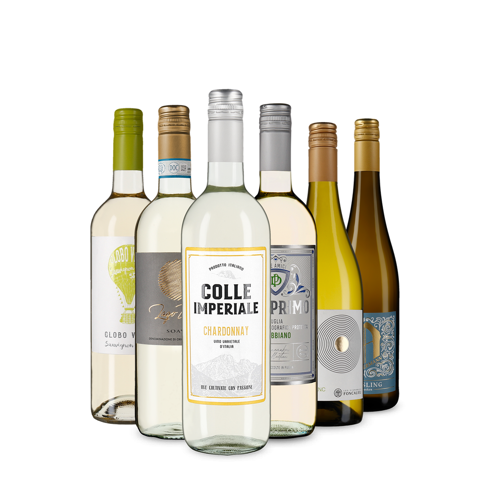 Vins blancs en un tour d'Europe