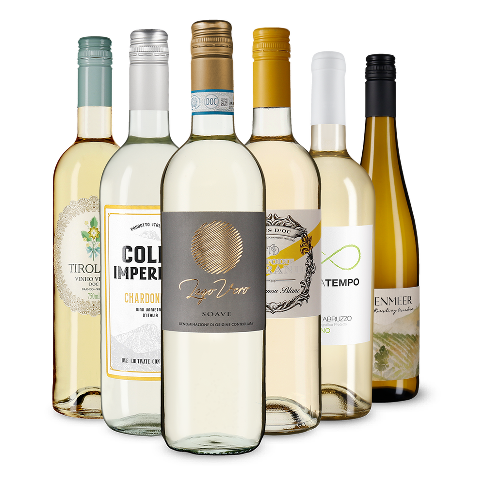 Vins blancs en un tour d'Europe