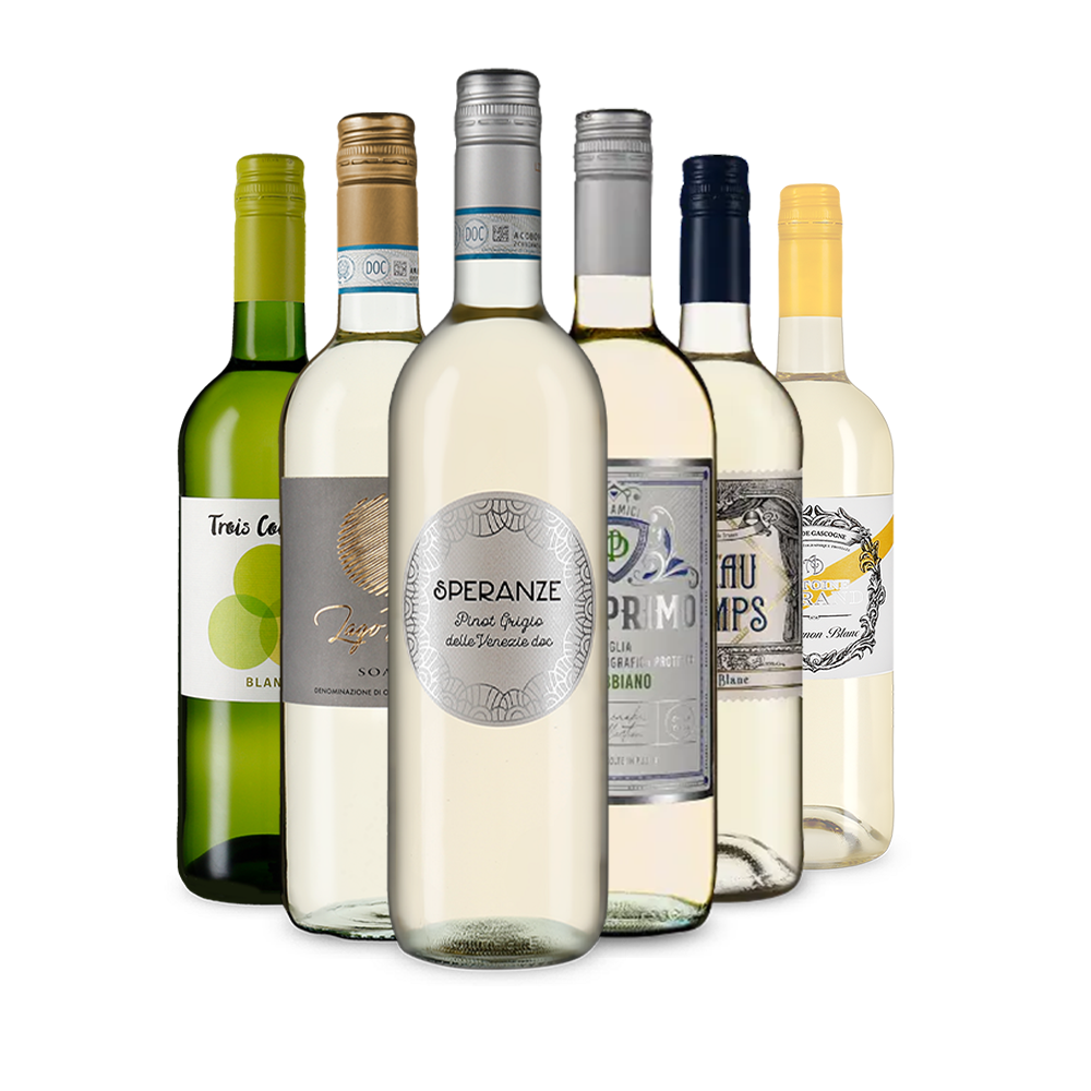 Vins blancs en un tour d'Europe