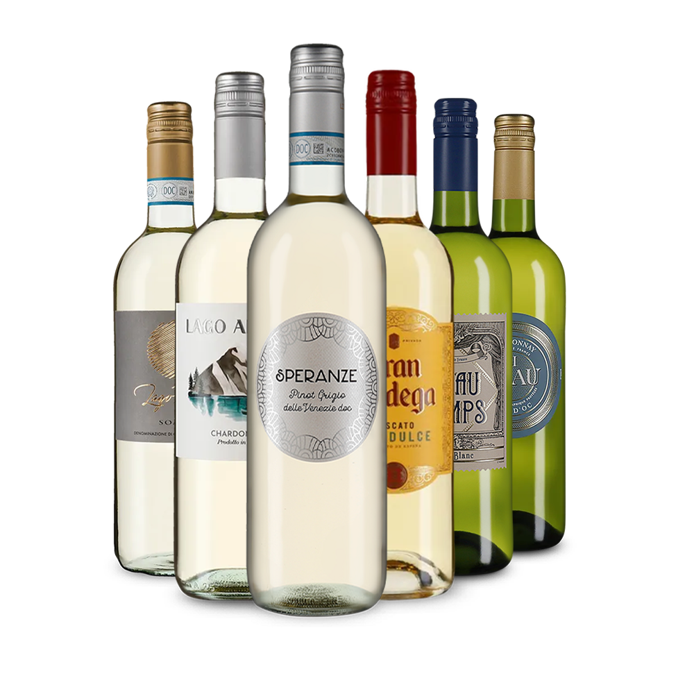 Vins blancs en un tour d'Europe
