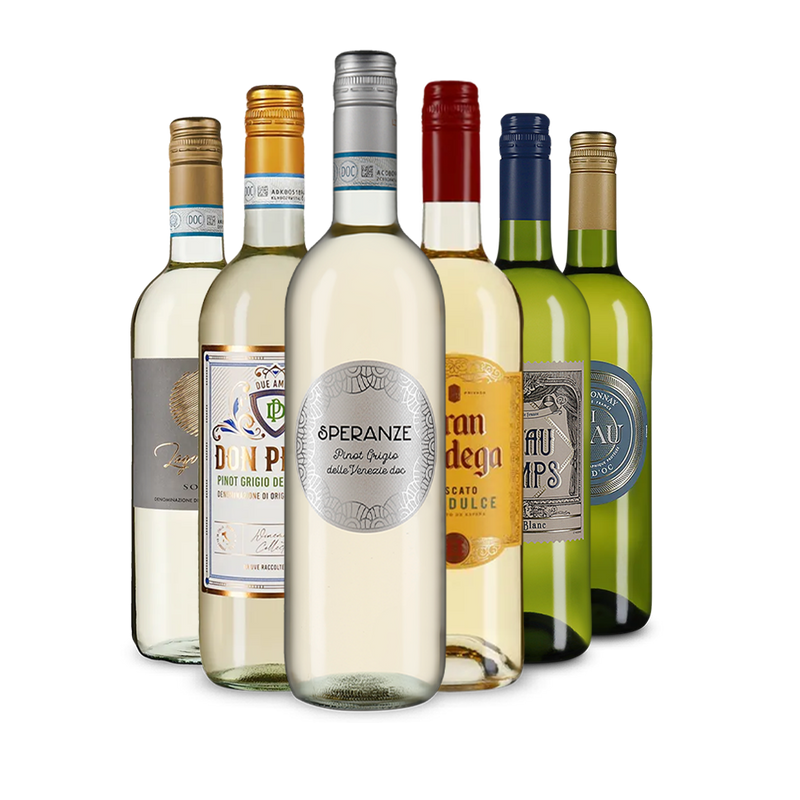 Vins blancs en un tour d'Europe