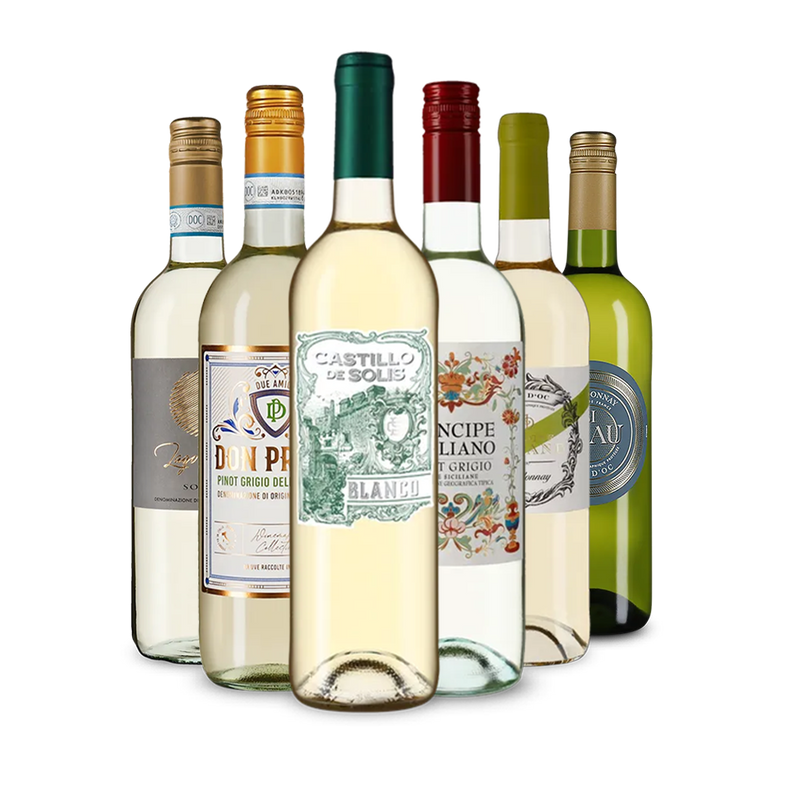 Vins blancs en un tour d'Europe