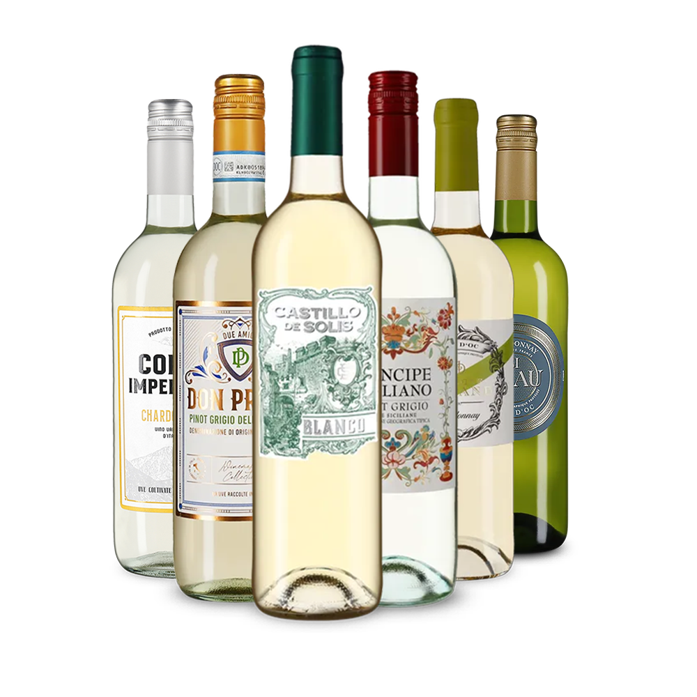 Vins blancs en un tour d'Europe