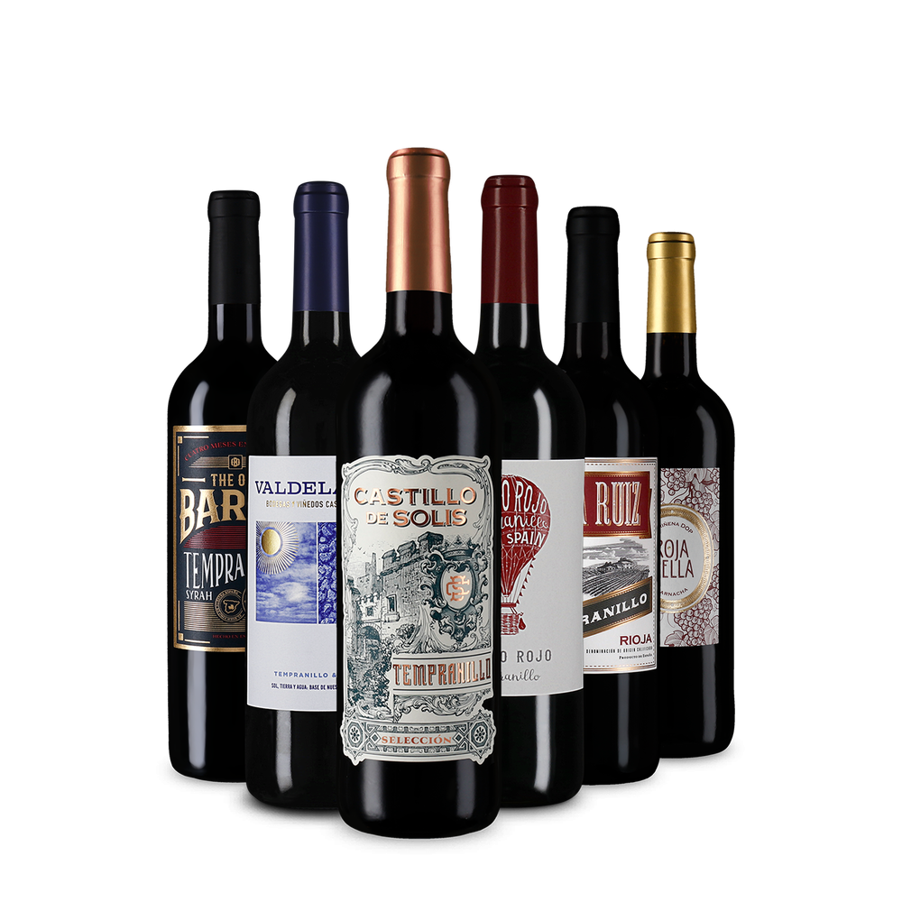 Assortiment découverte de vins rougs au tempérament espagnol