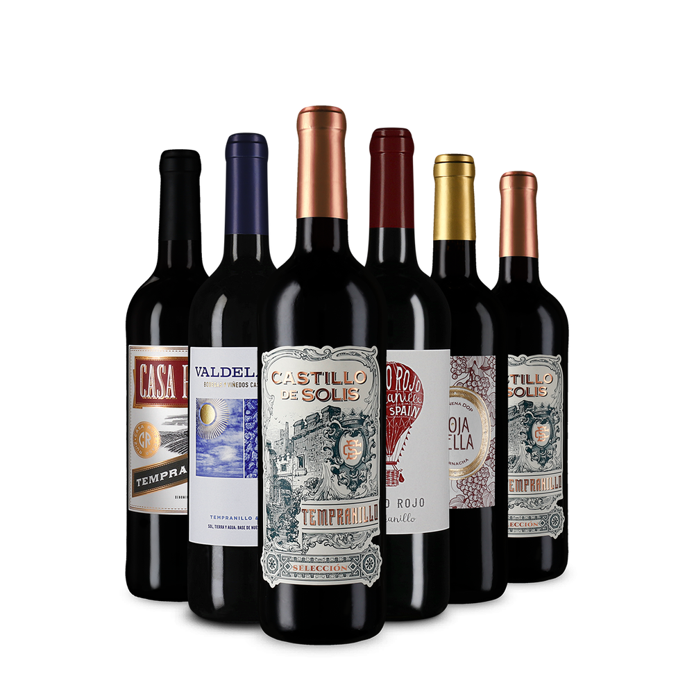 Assortiment découverte de vins rougs au tempérament espagnol