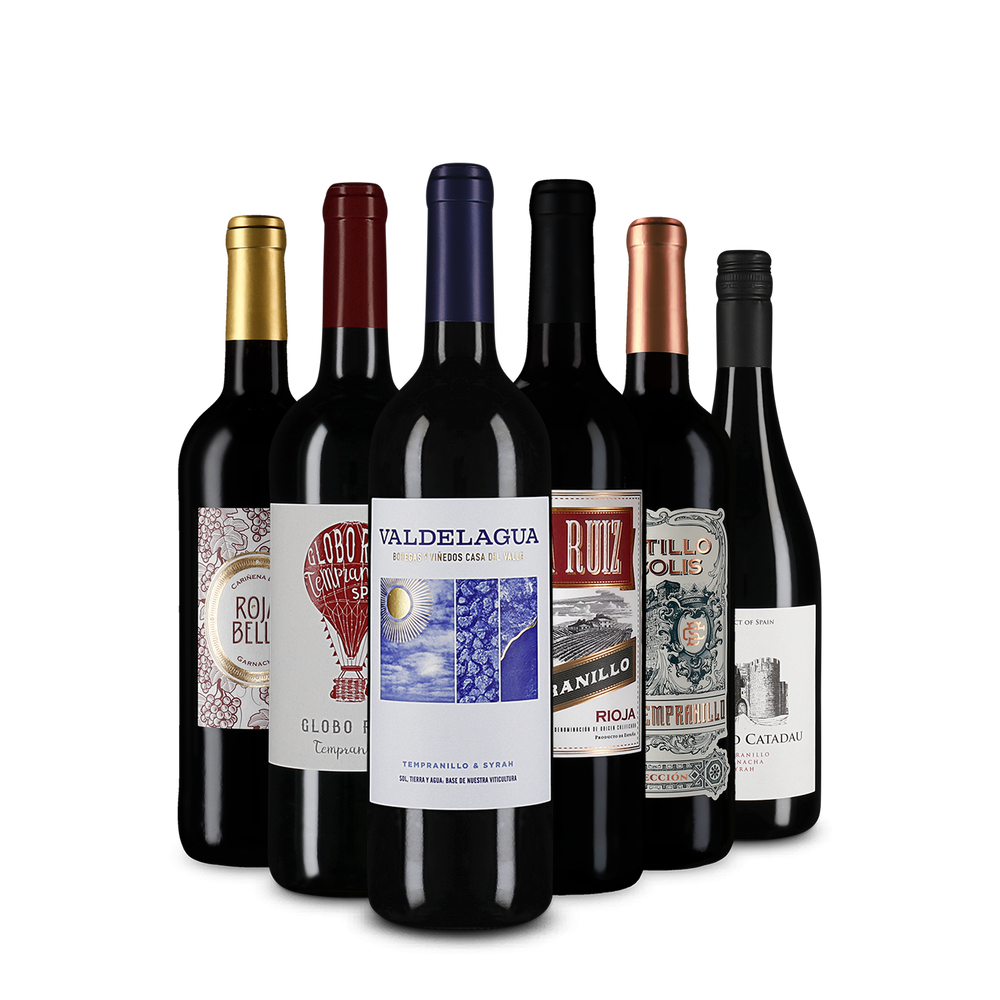 Assortiment découverte de vins rougs au tempérament espagnol