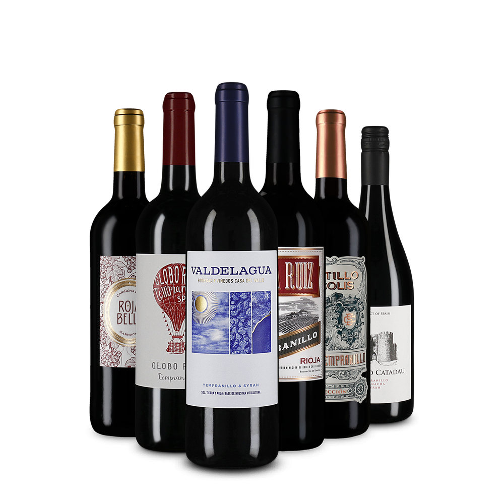 Assortiment découverte de vins rougs au tempérament espagnol