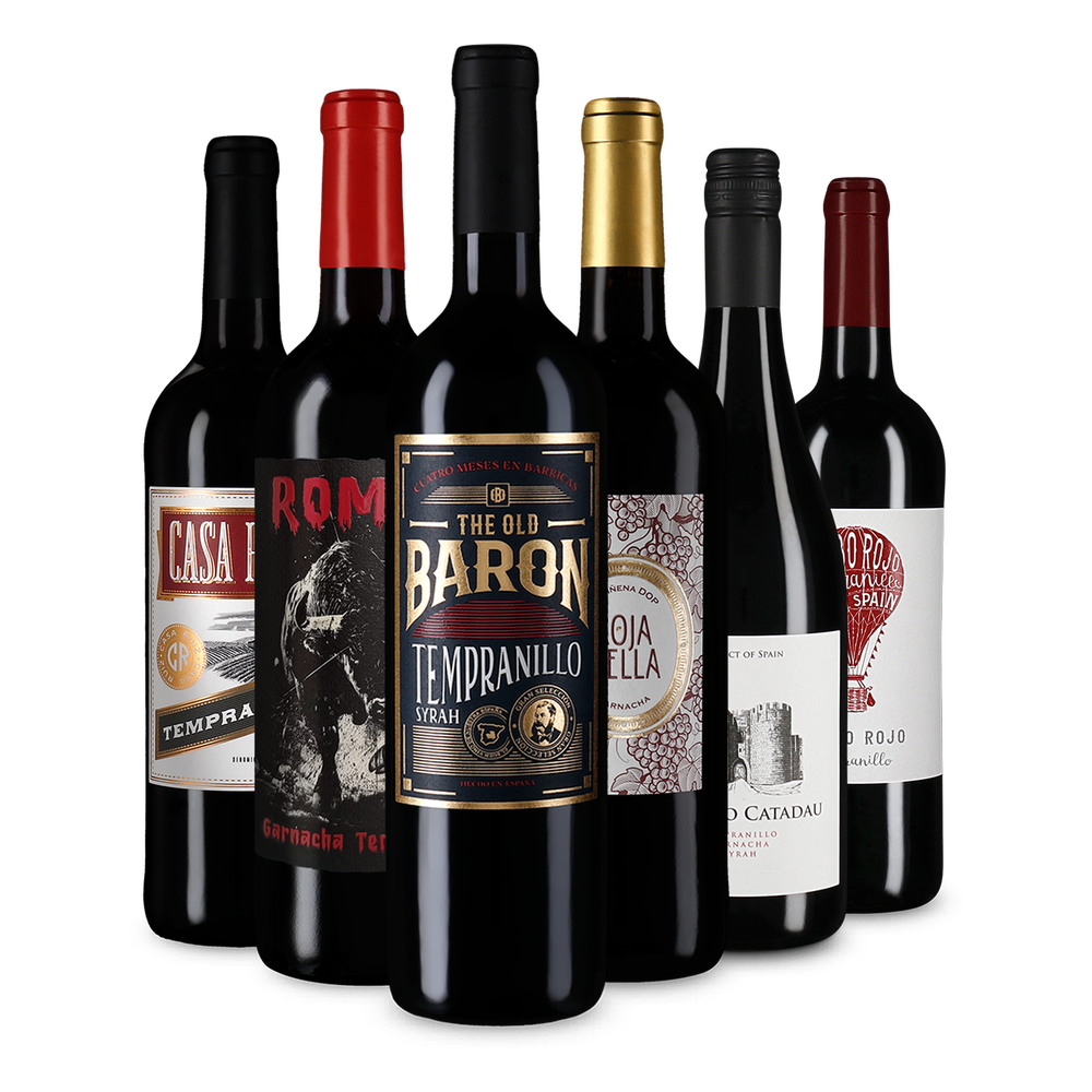 Assortiment découverte de vins rougs au tempérament espagnol