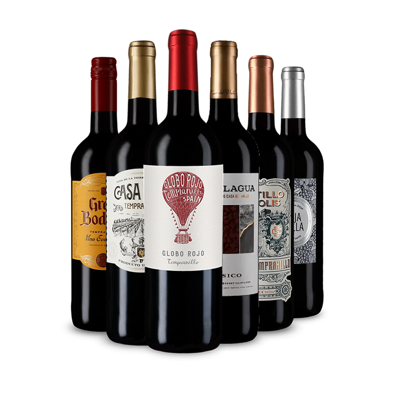 Assortiment découverte de vins rougs au tempérament espagnol