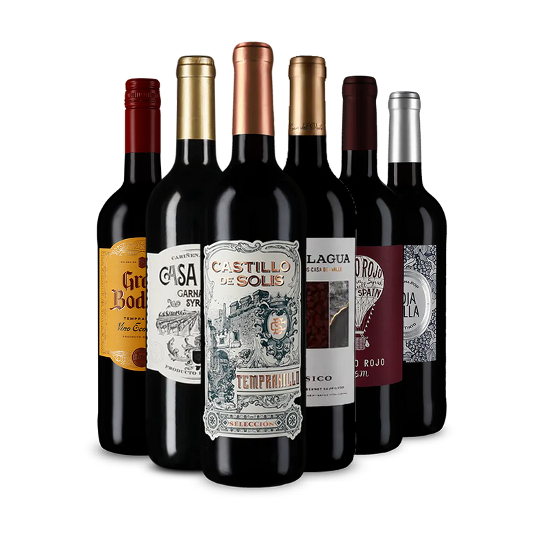 Assortiment découverte de vins rougs au tempérament espagnol