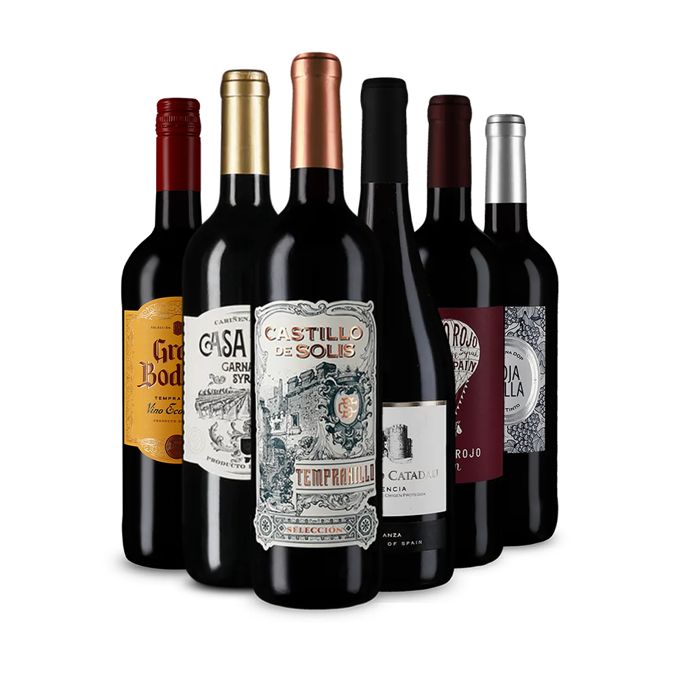Assortiment découverte de vins rougs au tempérament espagnol