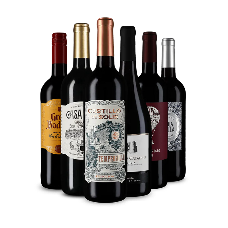 Assortiment découverte de vins rougs au tempérament espagnol