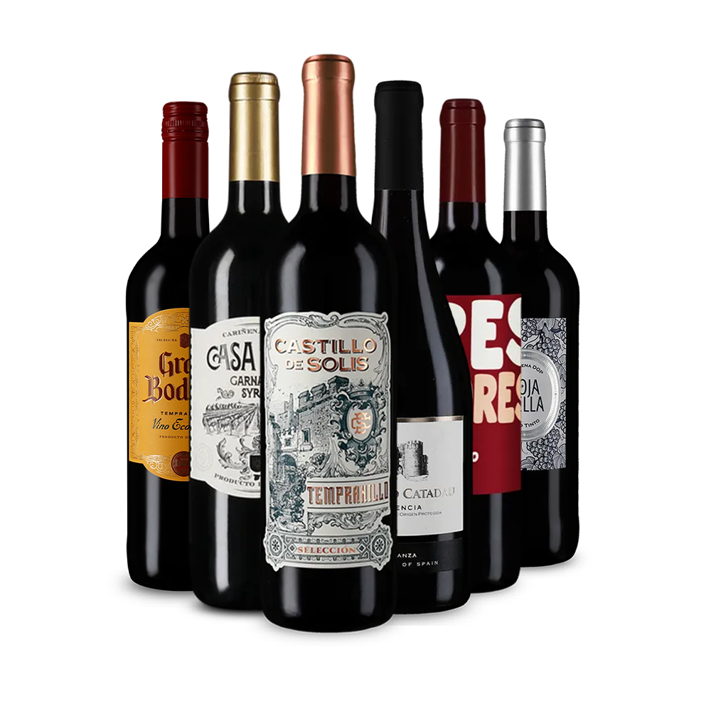 Assortiment découverte de vins rougs au tempérament espagnol