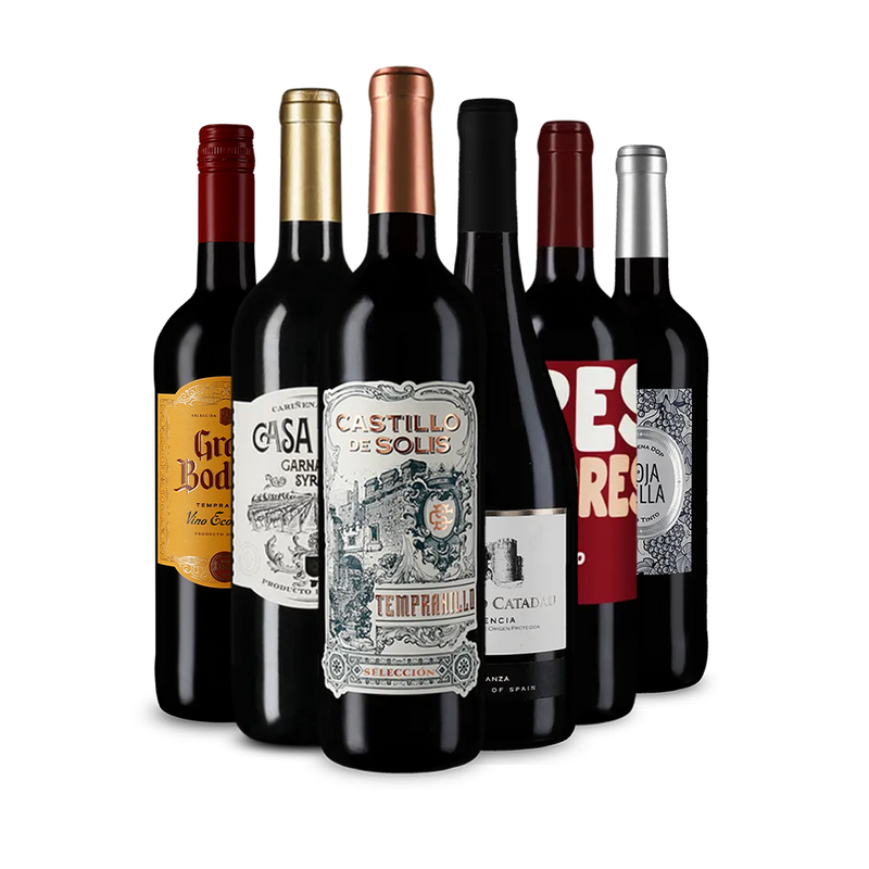 Assortiment découverte de vins rougs au tempérament espagnol