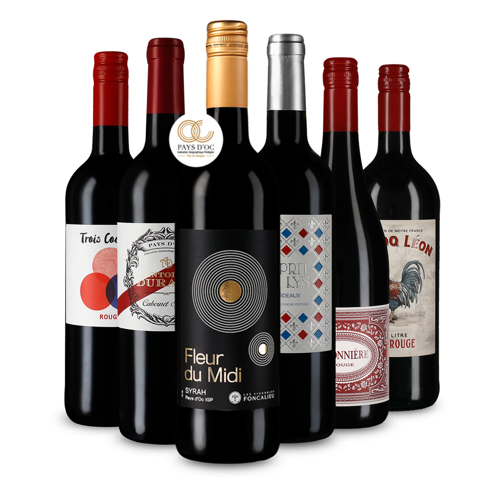 Pépites de vin rouge français