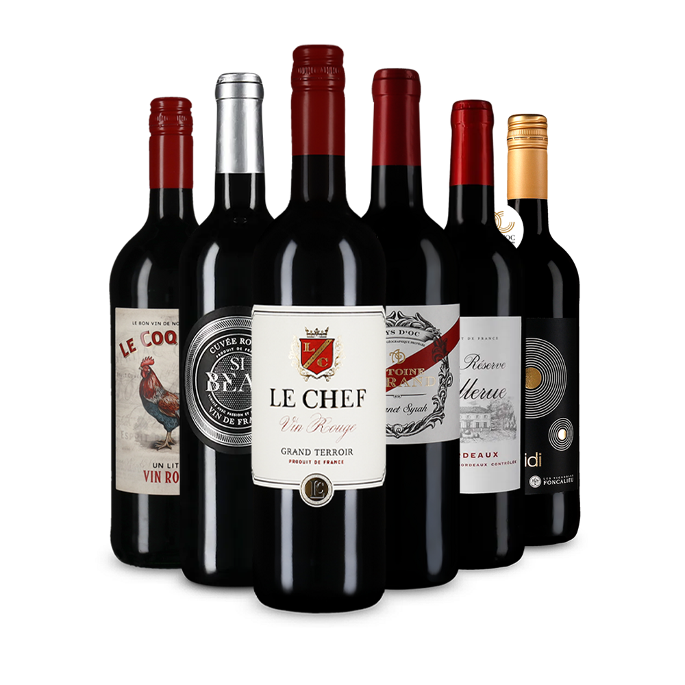 Pépites de vin rouge français