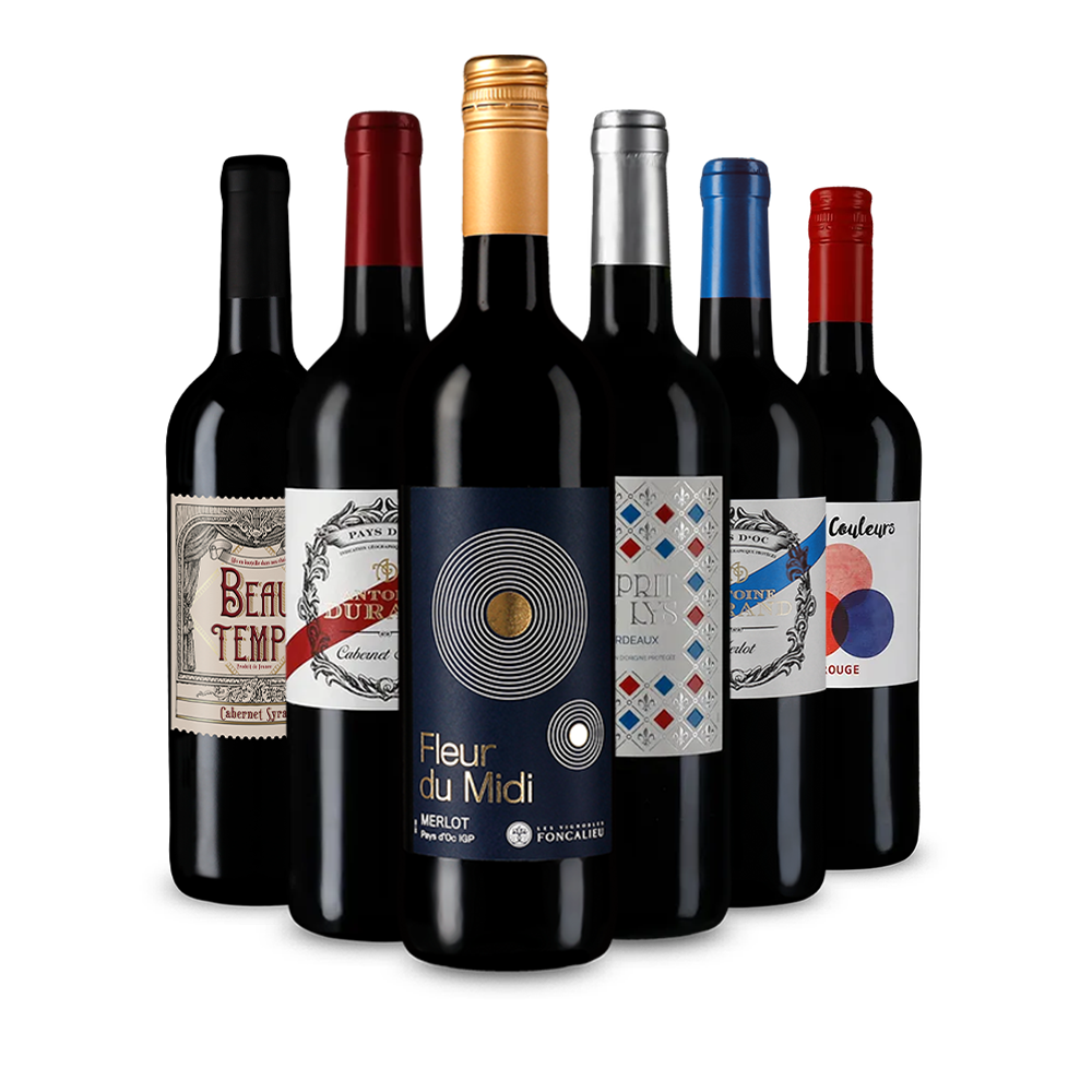 Pépites de vin rouge français