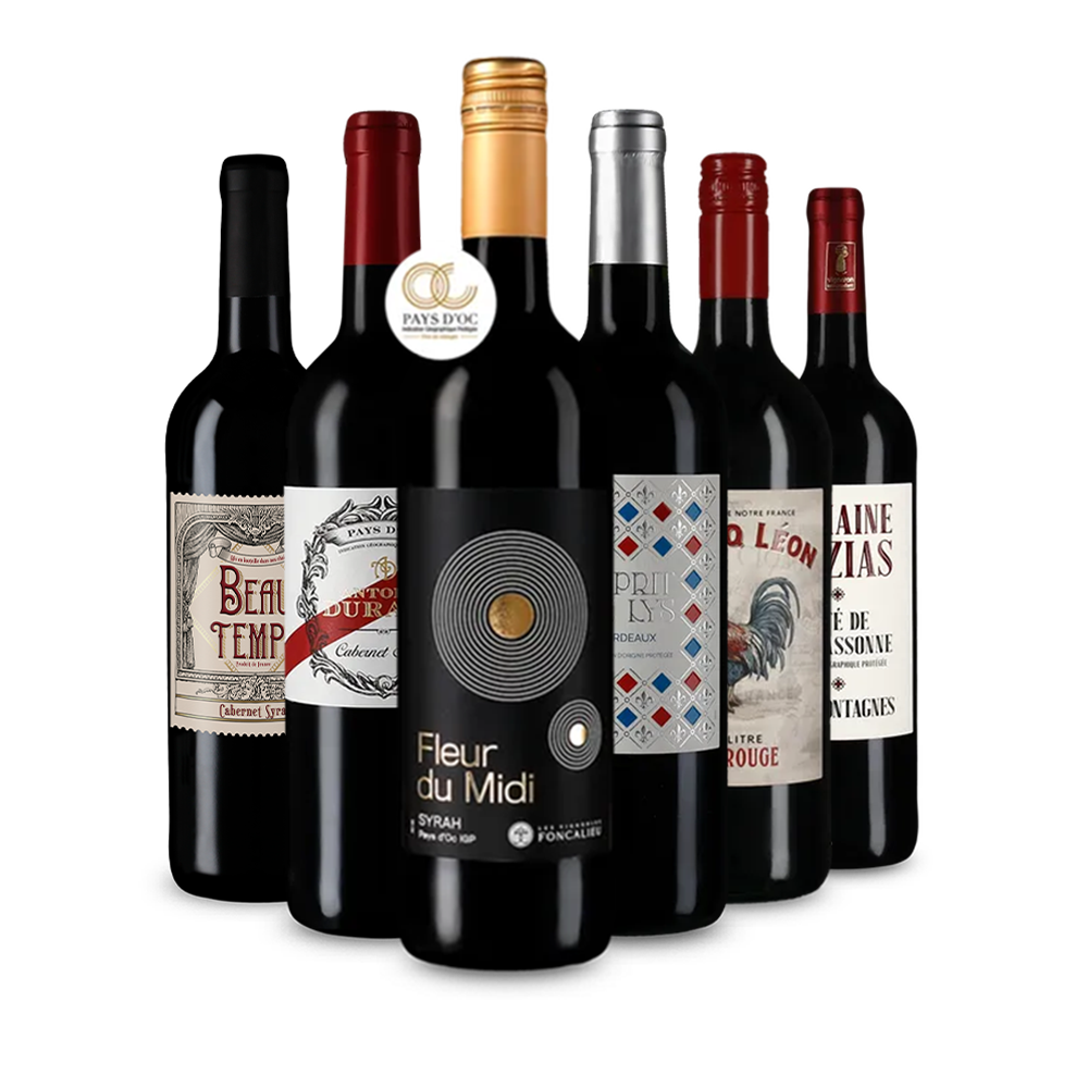 Pépites de vin rouge français