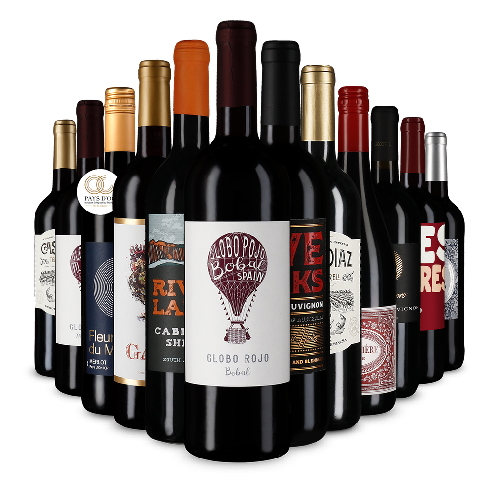 Recommandations vin rouge en assortiment découverte