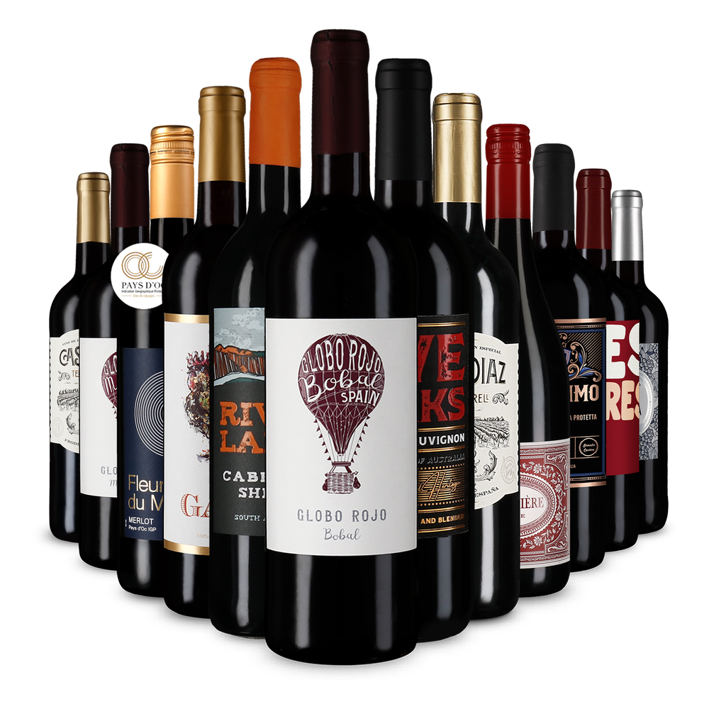 Recommandations vin rouge en assortiment découverte