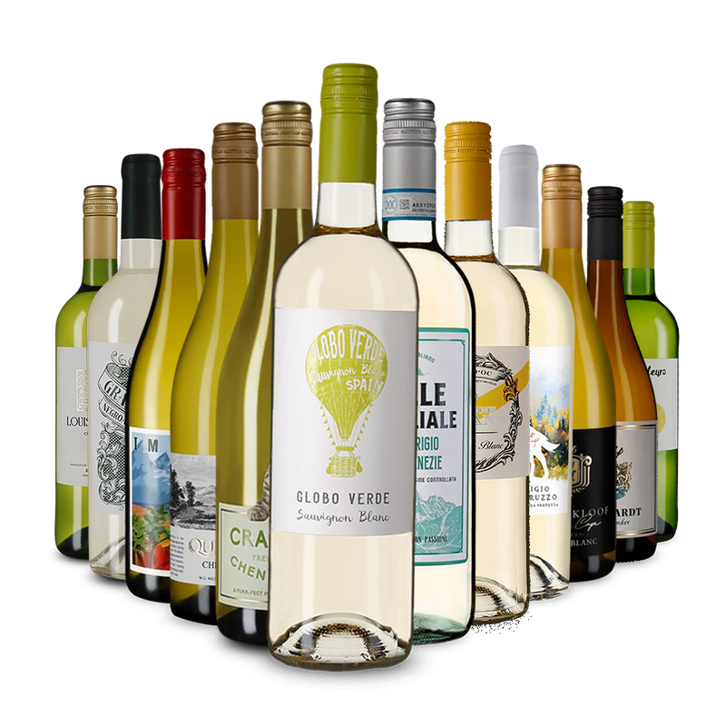 La variété du vin blanc dans un assortiment découverte – Gold