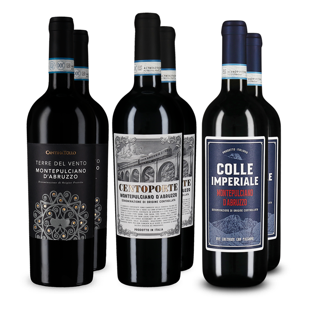 Montepulciano d’Abruzzo dans un assortiment découverte