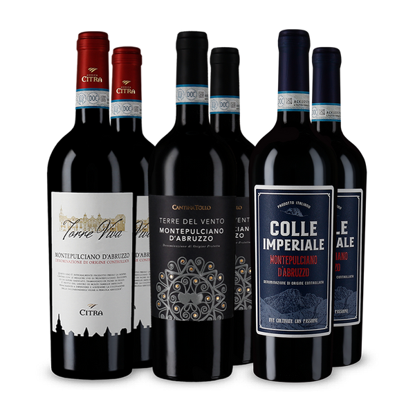 Montepulciano d’Abruzzo dans un assortiment découverte