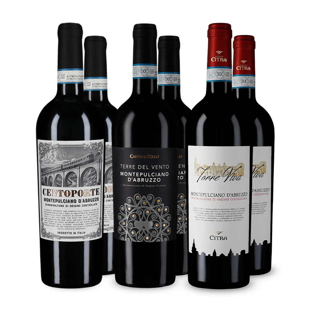 Montepulciano d’Abruzzo dans un assortiment découverte